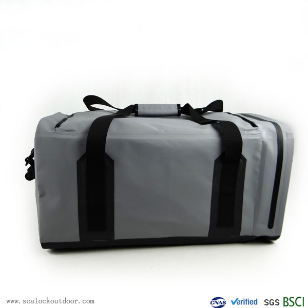 မီးခိုးရောင် ရေစိုခံ Duffle အိတ် 60Liter